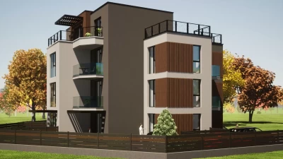 THREE-ROOM APARTMENT WITH COURTYARD IN A NEW RESIDENTIAL COMPLEX IN SQ. YOUTH HILL, HASKOVO CITY